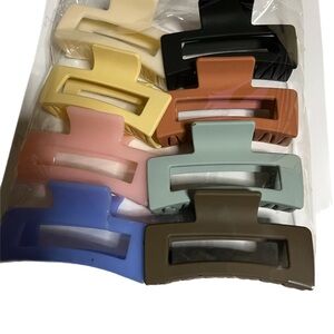 Set of 8 Colorful Hair Claw Clips